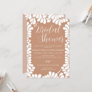 Convites Chá de panela mexicano Talavera Boho Barro