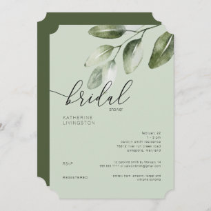 Convites Chá de panela Minimalista de Sage Moderno