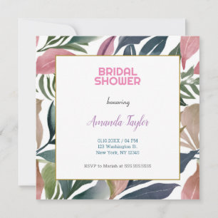 Convites Chá de panela Minimalista Floral Creative Chic