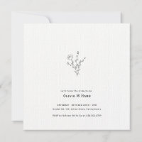 Chá de panela Minimalista Rustic Floral Square