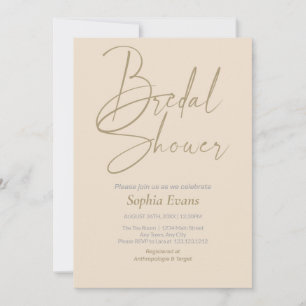 Convites Chá de panela Mínimo Dourado de Butternata Pratead