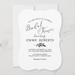 Convites Chá de panela Mínimo Leaf Terracotta