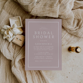 Convites Chá de panela Mínimo Moderno Dusty Pink