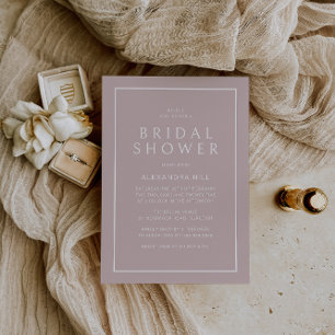 Convites Chá de panela Mínimo Moderno Dusty Pink