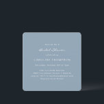 Convites Chá de panela Mínimo Moderno - Praça Dusty Blue<br><div class="desc">Convite minimalista ao Chá de panela moderno em azul empoeirado</div>