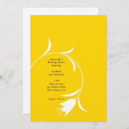 CONVITES CHÁ DE PANELA MOD YELLOW TULIP