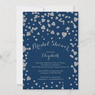 Convites Chá de panela Modern Confetti Hearts