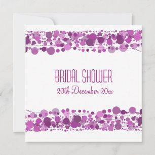 Convites Chá de panela Modern Dots Purple