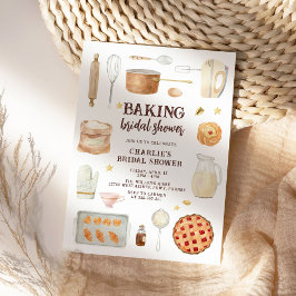 Convites Chá de panela Modern Watercolor Baking Party