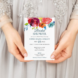 Convites Chá de panela moderno colorido Verão Brilhante