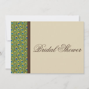 Convites Chá de panela Moderno de Peacock Feathers