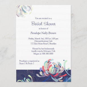 Convites Chá de panela moderno do crisântemo do jardim