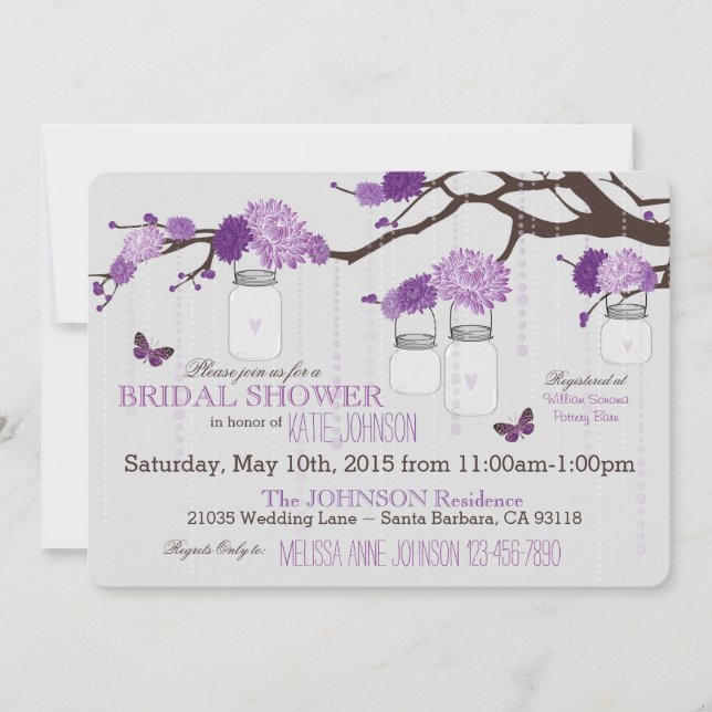 Convites Chá de panela moderno do ramo da flor da dália (Frente)