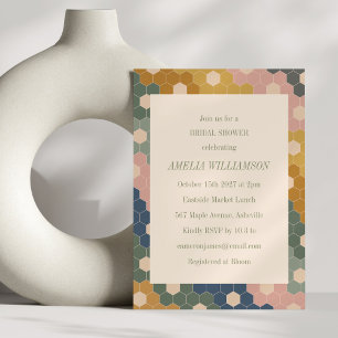 Convites Chá de panela Moderno Earthy Boho Chic Vintage