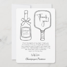 Convites Chá de panela Moderno Pickleball e Prosecco