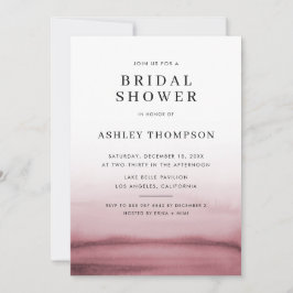 Convites Chá de panela Moderno Vermelho Ombre de Aquarela