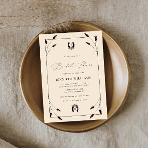 Convites Chá de panela Monograma de Ferradura Ocidental