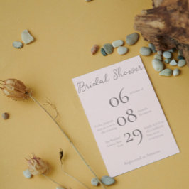 Convites Chá de panela Monograma Mínimo Simples