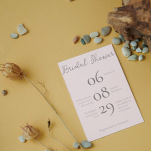 Convites Chá de panela Monograma Mínimo Simples