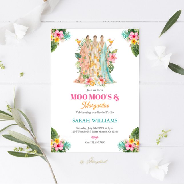 Convites Chá de panela Moo Moos & Margaritas (Criador carregado)