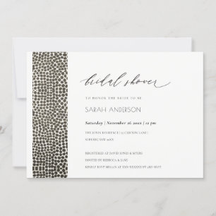 Convites Chá de panela MOSAIC DE PONTOS DE PRATA DE COBRE 