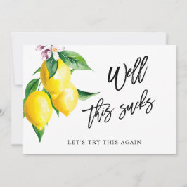 Convites Chá de panela muda a data limões verde