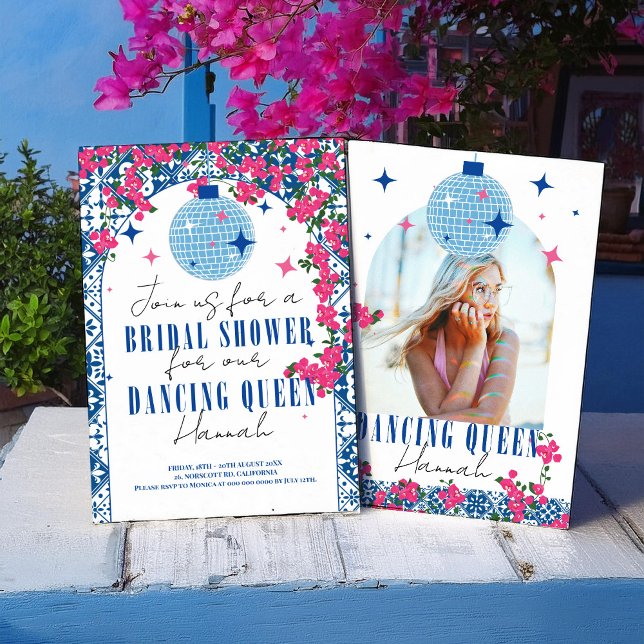 Convites Chá de panela musical Santorini Bougainvillea (Criador carregado)