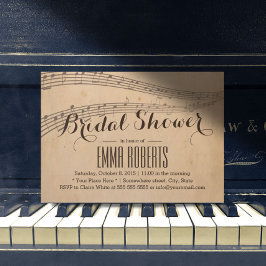 Convites Chá de panela Musical Vintage