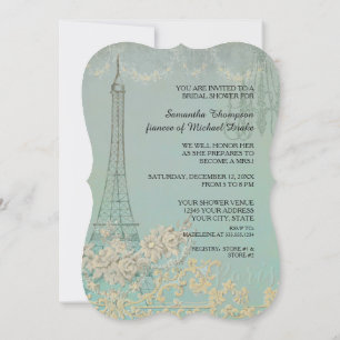 Convites Chá de panela Na moda de Glam Vintage Paris