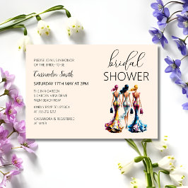 Convites Chá de panela na moda Moderno de Vestir Mulher