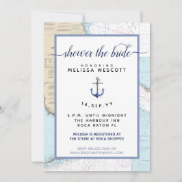 Convites Chá de panela Náutico Autêntico da Flórida Meridio