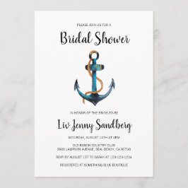 Convites Chá de panela Náutico de Âncora de Água