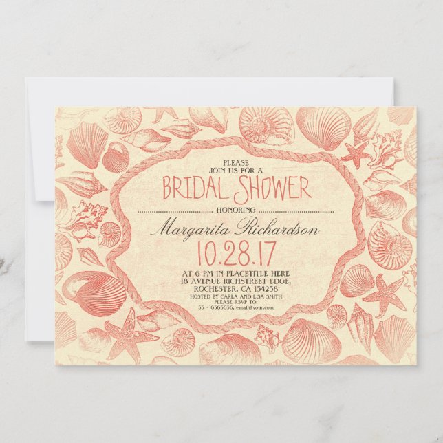 Convites chá de panela náutico de praia dos conchas vegetat (Frente)