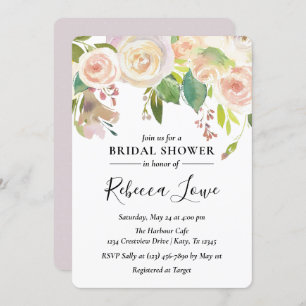 Convites Chá de panela neutro de Rosa Bloom