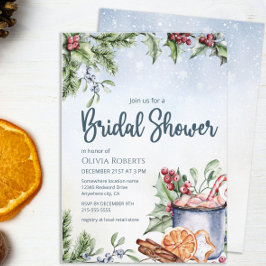 Convites Chá de panela Neve de Cacau Quente Cozy Winter