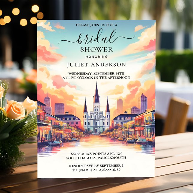 Convites Chá de panela New Orleans no Beach Ocean Summer (Criador carregado)