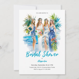 Convites Chá de panela no Casamento de Aquarela de Praia