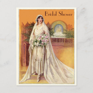 Convites Chá de panela Noivo Elegante Vintage 1930