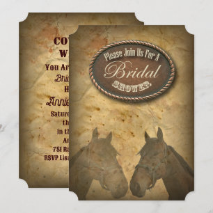Convites Chá de panela ocidental das vaqueiras dos cavalos
