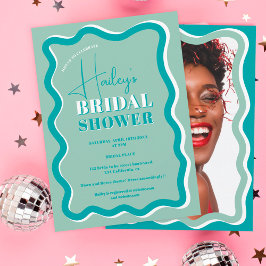 Convites Chá de panela ondulado do rabo azul retrógrado