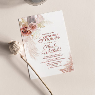 Convites Chá de panela Pampas Grass Floral