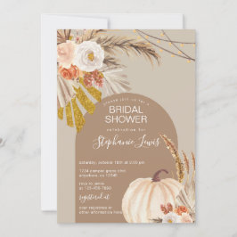 Convites Chá de panela Pampas Grass Pumpkin