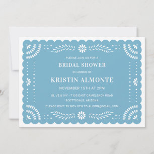 Convites Chá de panela Papel Picado Mexicano