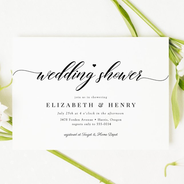 Convites Chá de panela para Casais de Chá de casamento chic (Criador carregado)