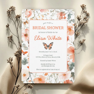 Convites Chá de panela PERSONALIZADO De Aquarela De Borbole