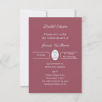 Chá de panela Personalizado Simples Maroon