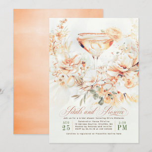 Convites Chá de panela Petals e Prosecco Terracotta Boho