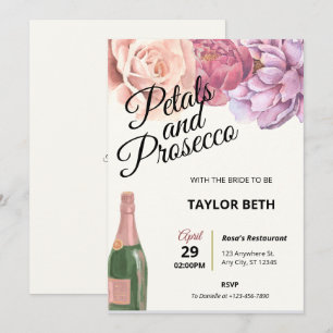 Convites Chá de panela Petals & Prosecco