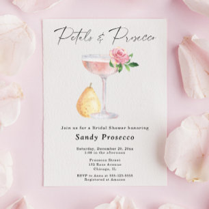 Convites Chá de panela Petals & Prosecco