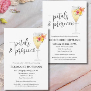 Convites Chá de panela Petals & Prosecco